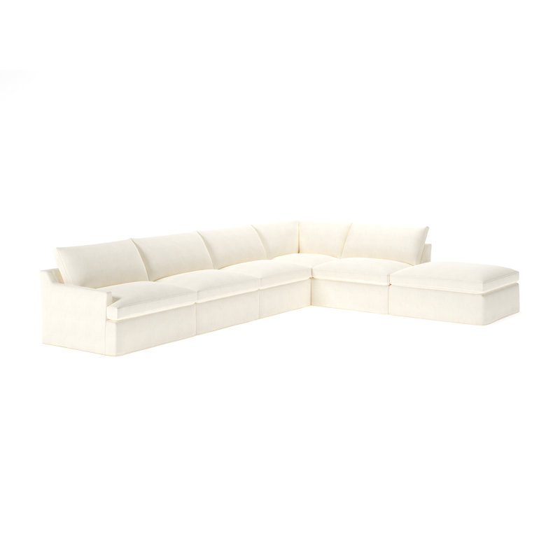 Wrenley 6-Piece Modular Sectional, Conversation Pearl Basketweave, Right Hand Facing