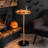 24.5” Gold Marble End Table, Adjustable Height, Modern Side Table With Anti-slip Base-1150667040