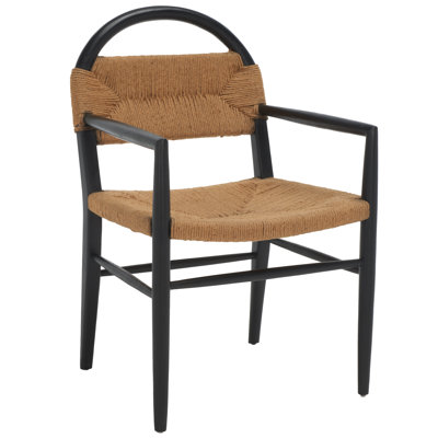 Chaise avec accoudoirs en bois massif Kashmir