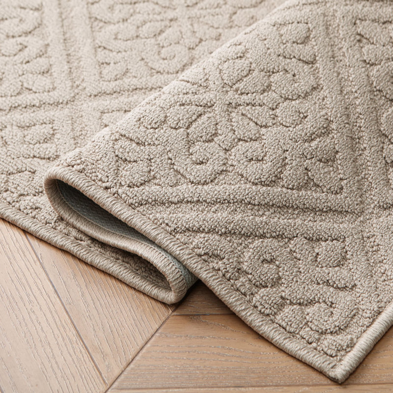 Austell Machine Woven Synthetic Area Rug in Beige, Runner 2'2" x 8', Brown