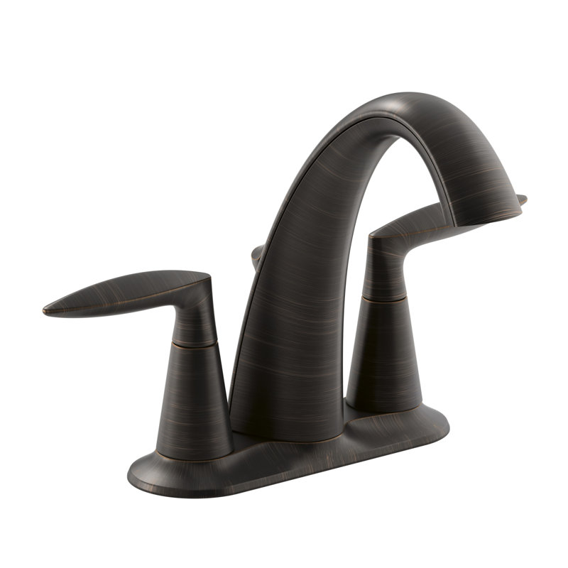 Kohler Alteo Centerset 4" Bathroom Faucet with Pop-Up Drain Assembly, 2-Handle Bathroom Sink Faucet, 1.2 gpm