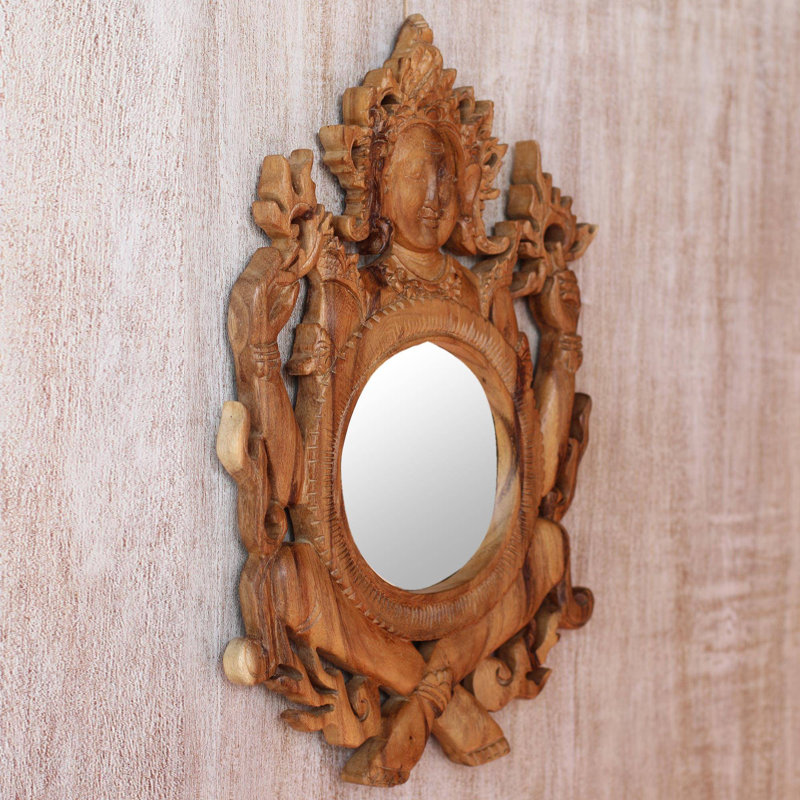 Fisnik Solid Wood Flat Wall Mirror