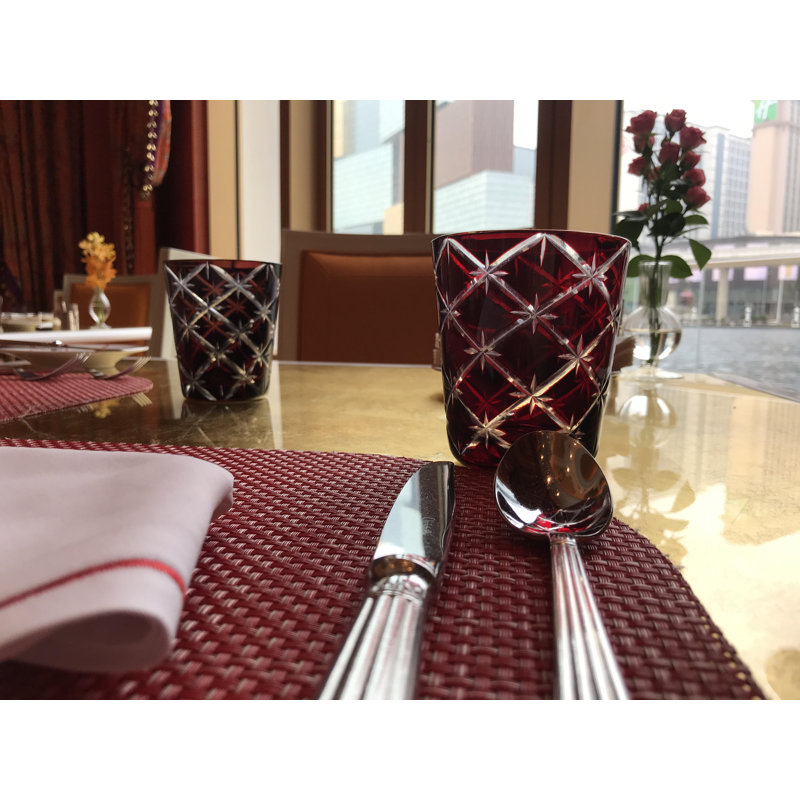 10oz. Handmade Drinking Glass Set, Ruby Red
