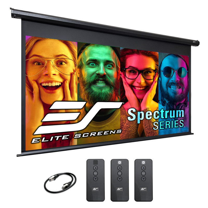 Spectrum Screens Electric Wall/ Ceiling Mounted Projector Screen, 125"