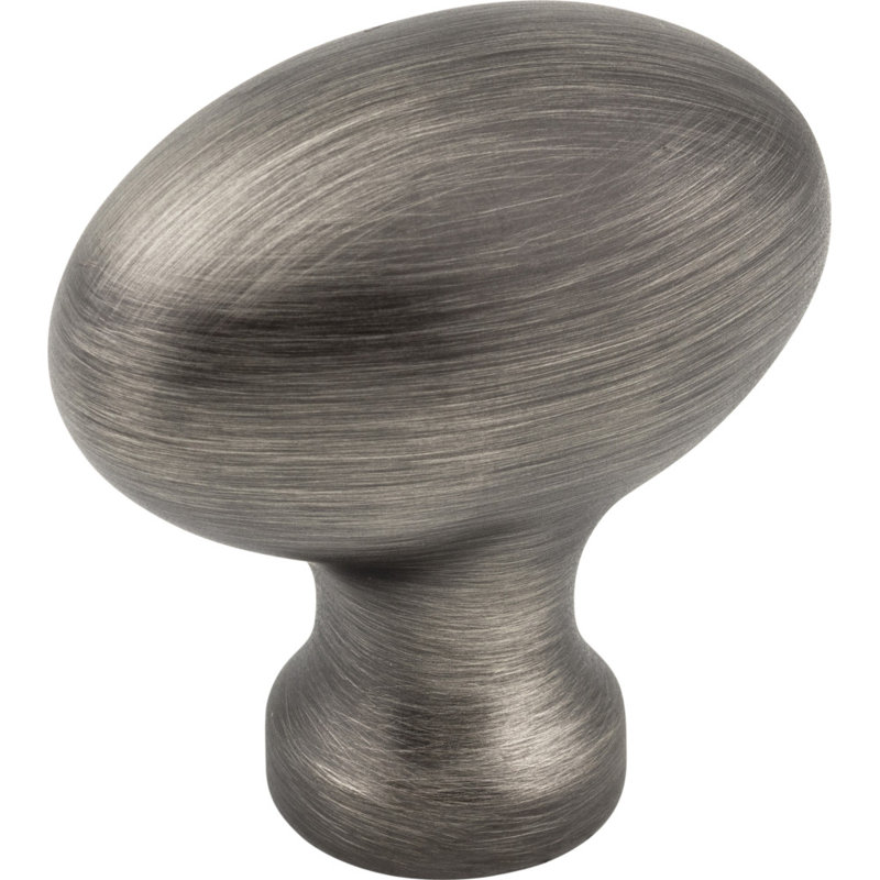 Oversized Lyon 1 5/8" Length Oval Knob, Brushed Pewter
