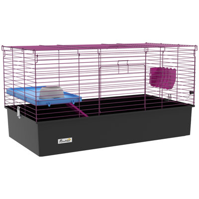 Small Animal Cage Rabbit Guinea Pig Hutch Pet Playhouse Black