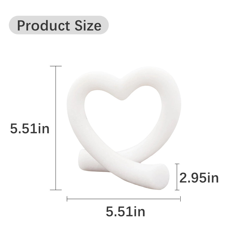 Heart-Shaped Sculpture Home Decor - Modern Aesthetic Statue Suitable For Living Room, Coffee Table, Bedroom, Shelf Unique Ornament Decoration - Romantic Gift For Couples