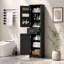 Grande armoire de rangement autoportante pour salle de bain avec tablettes réglables et tablettes de porte-1859321087