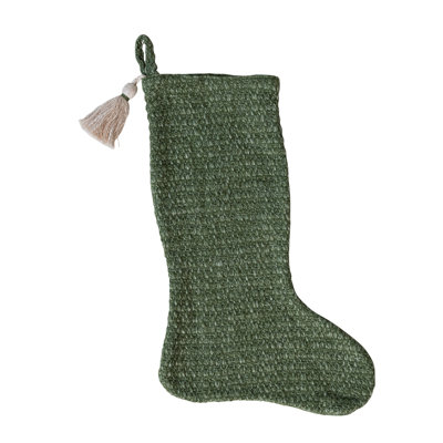 Stonewashed Boucle Tassel Stocking