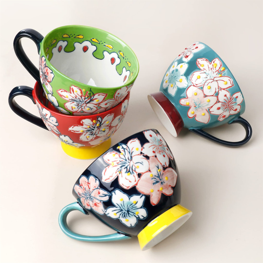 Ceramic Coffee Tea Mug Set Of 4