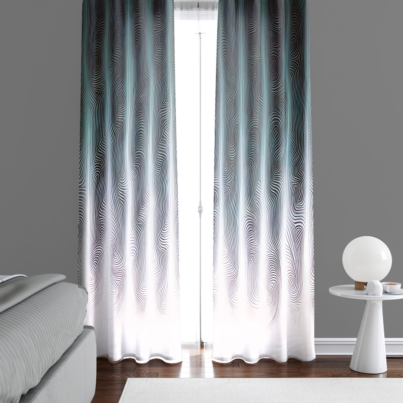 Bailidh Semi Sheer Curtain Pair, 20" W x 82" L