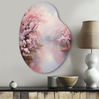 Luthersville - Cherry Blossom Pear Shape Assymterical Metal Wall Art