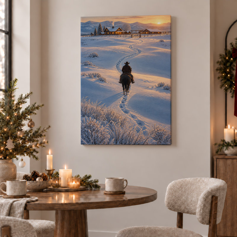 Art mural sur toile Cowboy, H 24 po x l 18 po