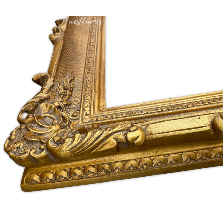 Antique Gold Wood Open Frame