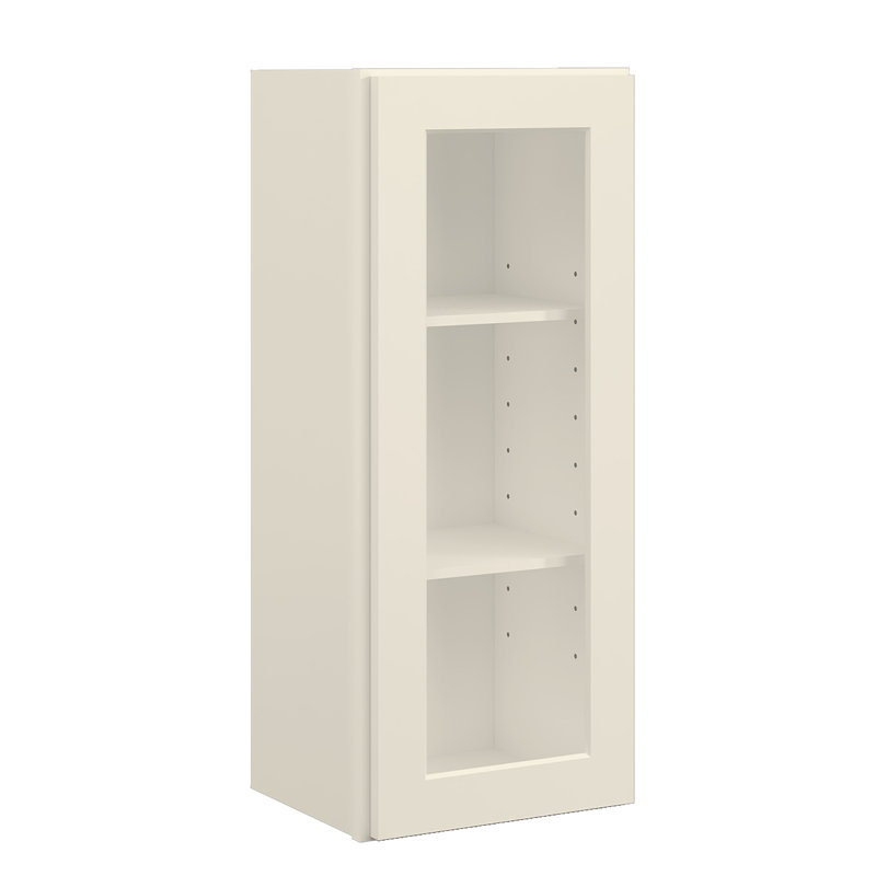 Meuble mural standard HOMEIBRO Cozy Design, en contreplaqué blanc Shaker, prêt à assembler, 15 po L x 12 po P x 36 po H, sans vitre.