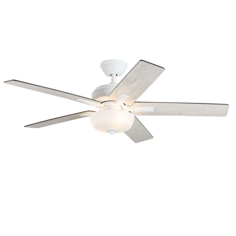Erikson LED Ceiling Fan, White, Brown