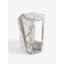Table d'appoint hexagonale en marbre véritable blanc - 15,7 po-241780436