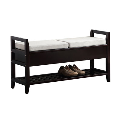 Shoe Storage With Comfortable Beige Seat Bench In Seats
