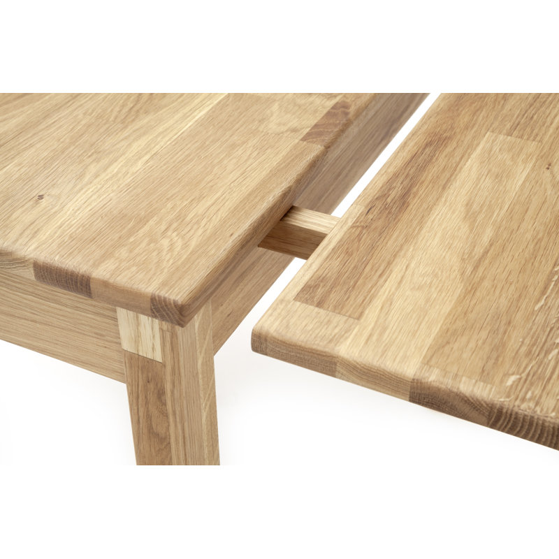 Sammie Beech Solid Wood Dining Table, Brown