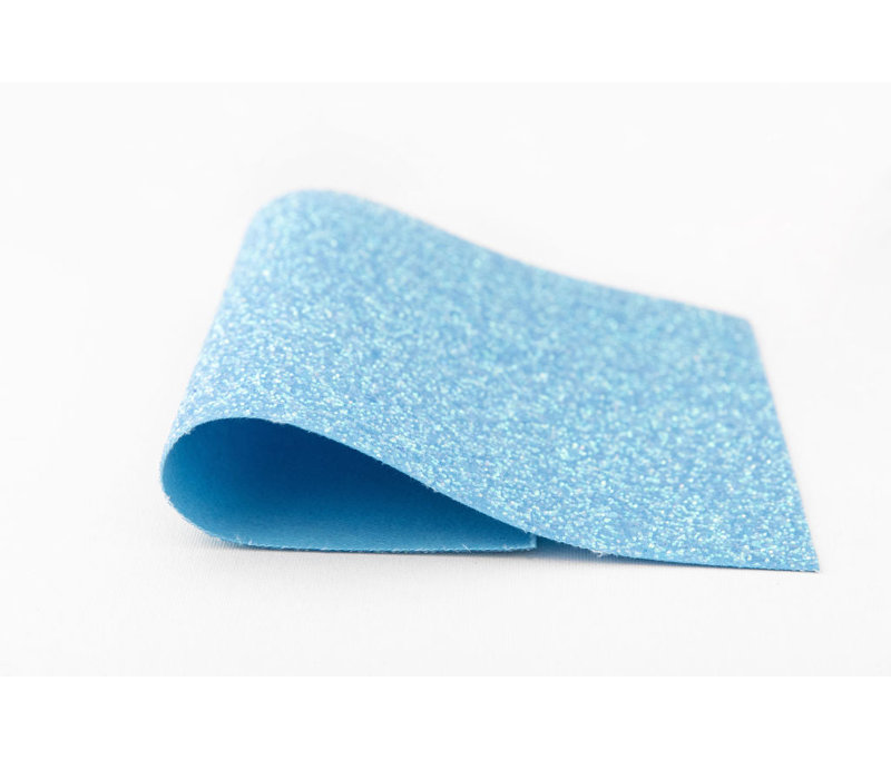 Bleu bébé - Échantillon de papier peint scintillant véritable (format A6)