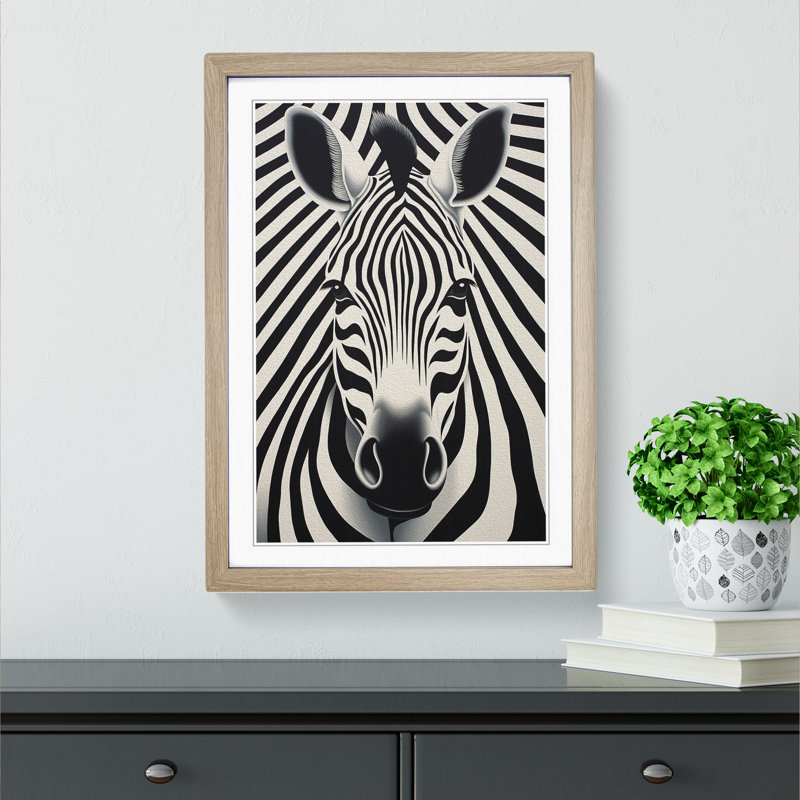 Single Picture Frame Print on Wood, 46cm H x 34cm W, Oak Framed