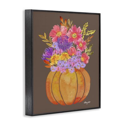 Fleurs de citrouille, estampe numérique, conception de Hillary Holt
