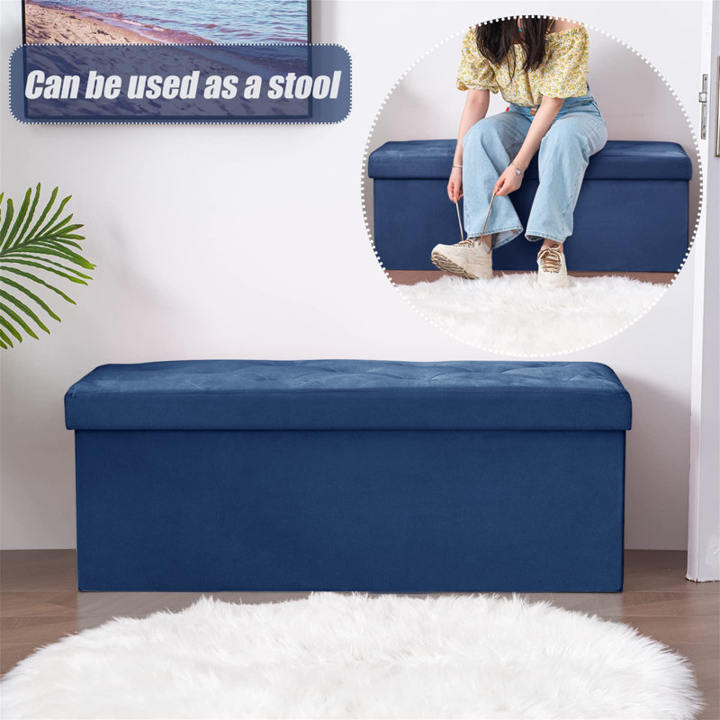 Fabric Upholstered Storage Bench