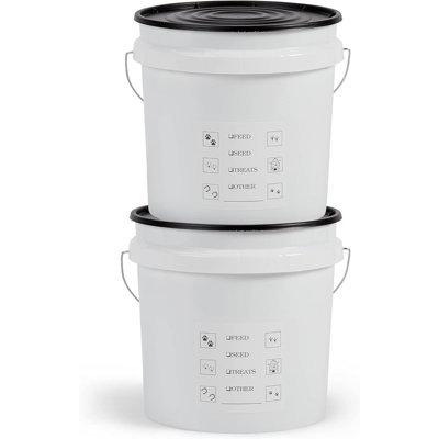 Airtight Pet Food Storage Container 2 Gallon Capacity Great For Dog Food Cat Food Bird Seed Dry Food Storage Container With Lid 2 Pack