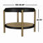 Table d'appoint ronde avec tablette de rangement-1956041329