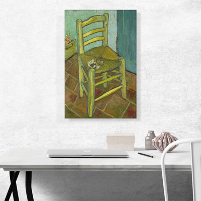 " Van Gogh's Chair 1888 " by Vincent Van Gogh Painting Print