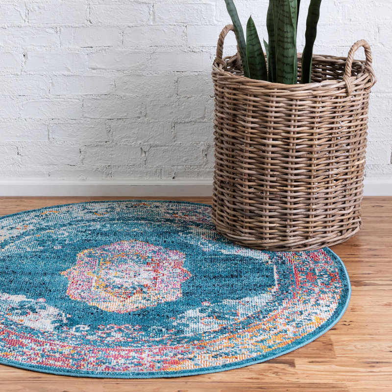 Oriental Indoor Rug, Round 5'3"