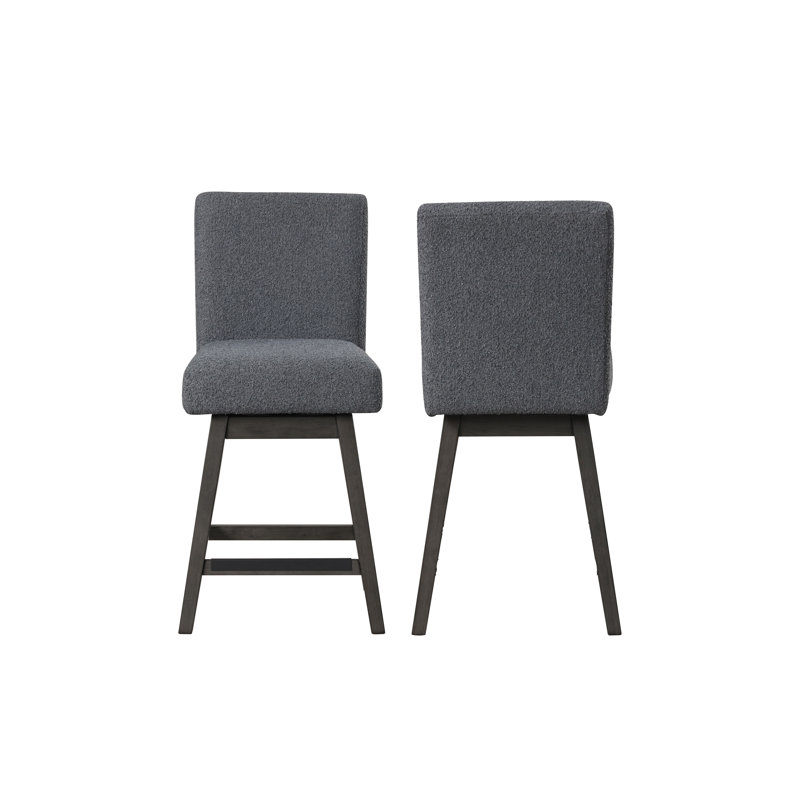 Pendergrass Wood Swivel Counter Chair, Gray