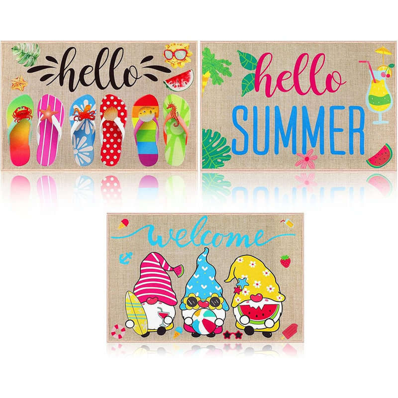 Paillasson 3 pièces Hello Summer