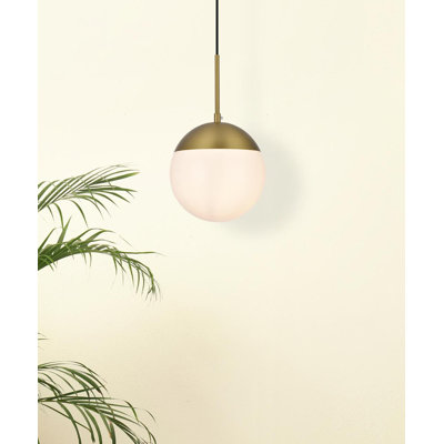 Yearby 1-Light Dimmable Globe Single Pendant 