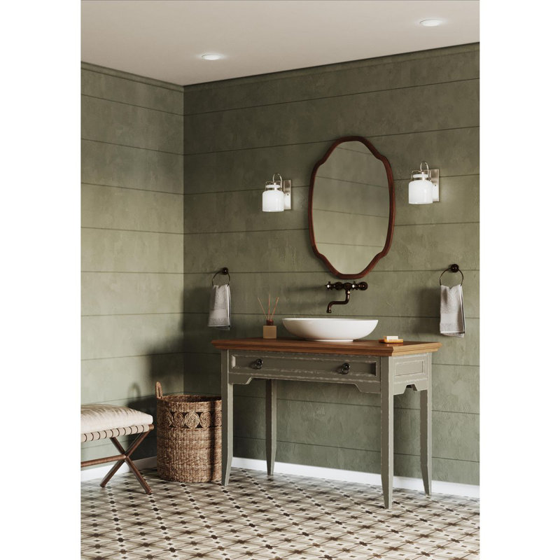 Dimmable Bath Sconce, Brushed Nickel