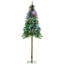 Arbre de Noël artificiel de 6 pi avec 6 lumières, blanc chaud ou lumières DEL colorées, base en acier