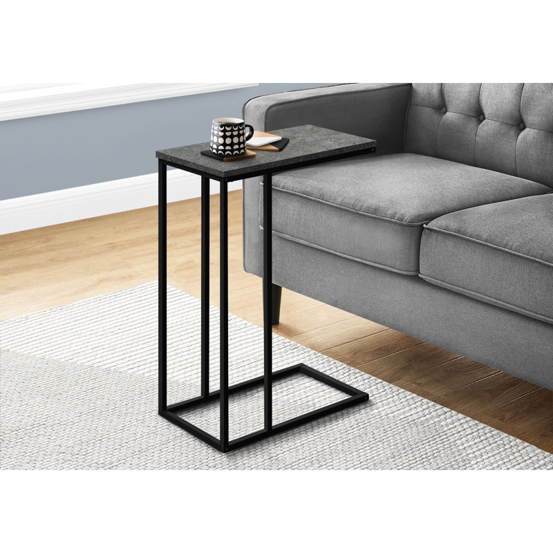 Table de salon moderne - Stratifié gris, collation élégante pour une structure stable