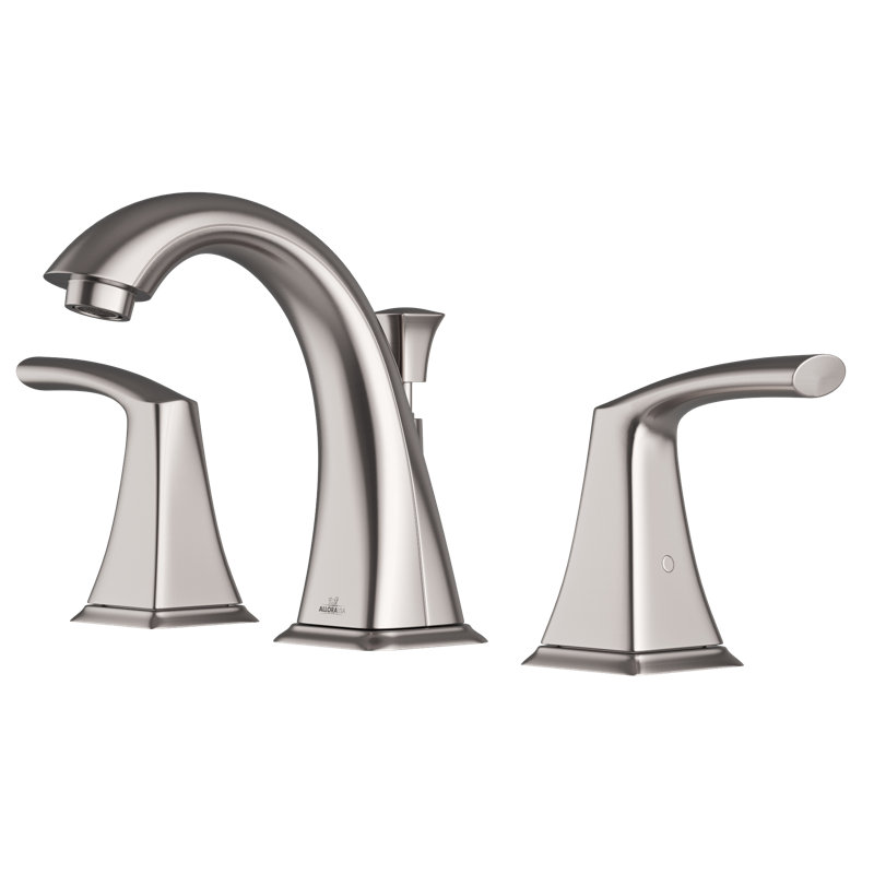 Robinet pour salle de bain à poignée double avec drain, Chrome