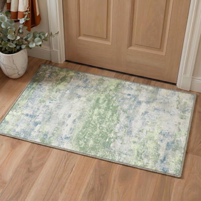 Washable Abstract Indoor Rug