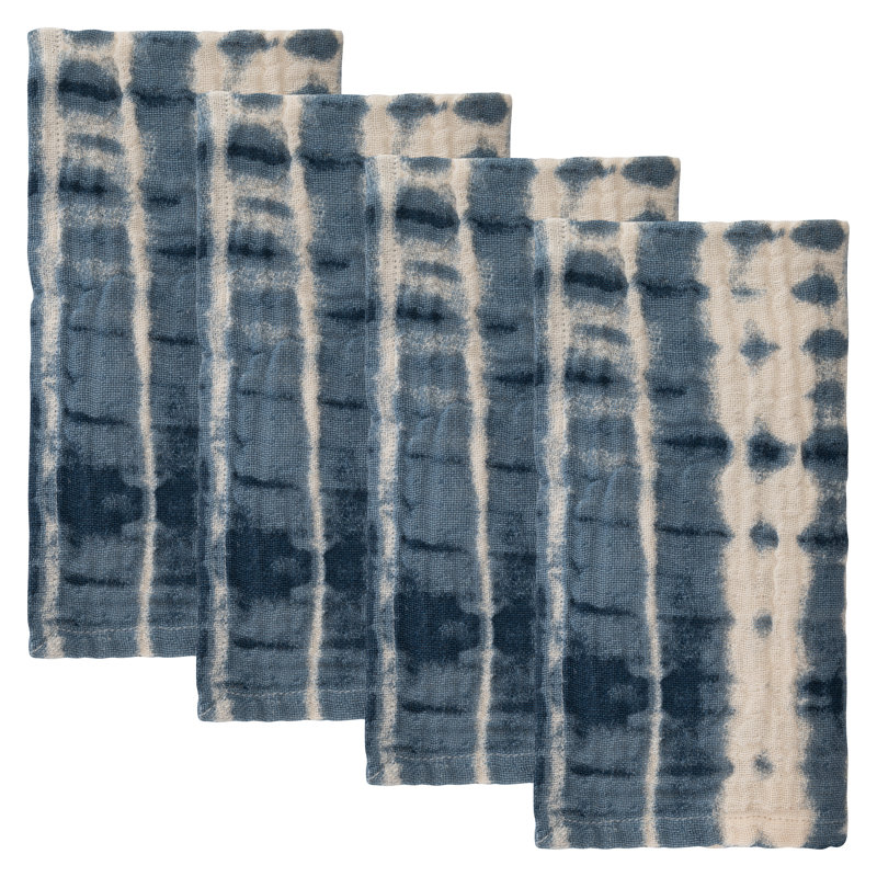 Tie Dye Dinner Napkins - High Tide