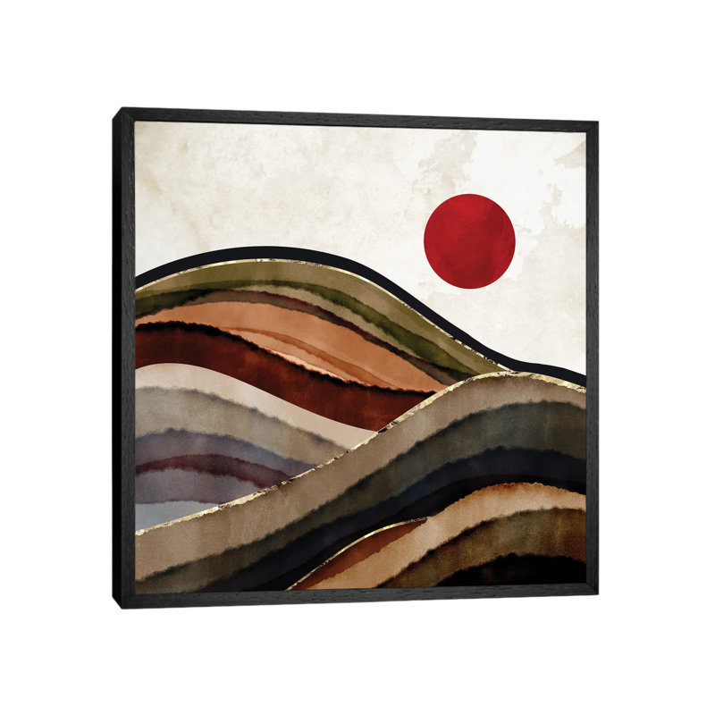 Fall Abstract - Print on Canvas, Black Framed, 93.98 cm H x 93.98 cm W