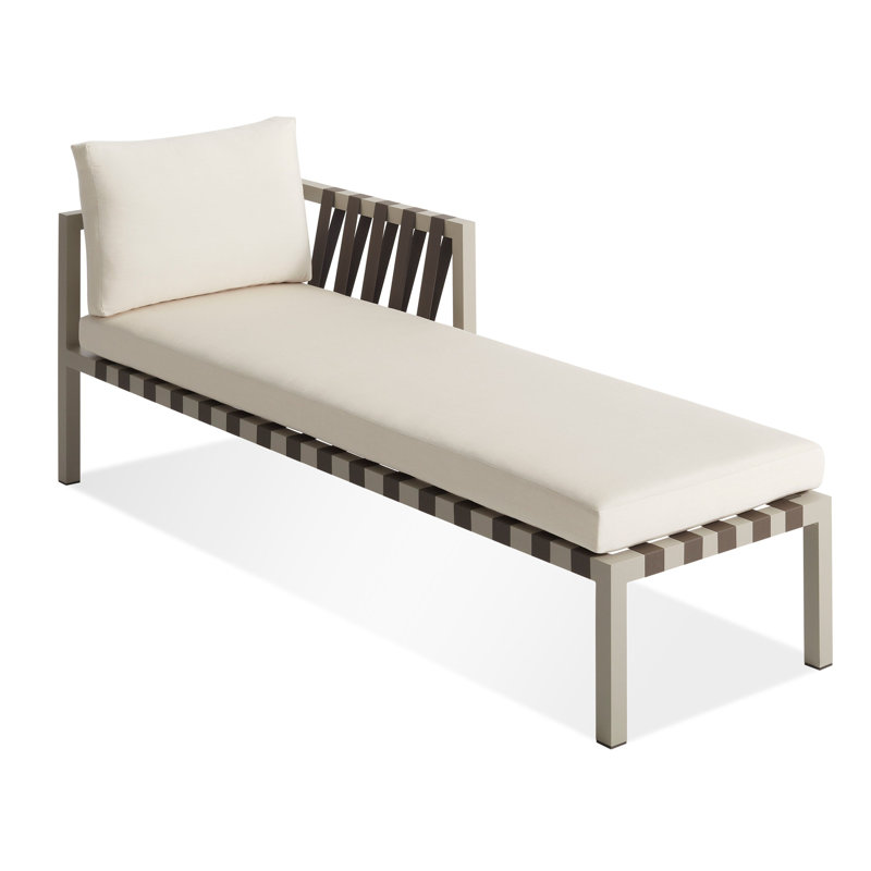 Jibe Right Arm Chaise, Gray, Sunbrella Canvas