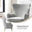 Fauteuil à oreilles 28 po avec pieds en bois massif Caden-298559725