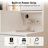 Farmhouse 43.3" Vanity Desk with Hollywood Mirror Lights, Rustic Dressing Table Set with 2 Drawers & 2 Cabinets, Large Makeup Vanity with Stool for Bedroom, Distressed Wood Vanity Desk with Storage-1337885771