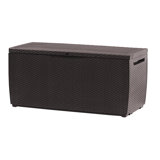 Keter Capri 80 Gallon Durable Resin Outdoor Storage and Organization Deck Box Ideal For Garden Patio Furniture and Supplies, Brown