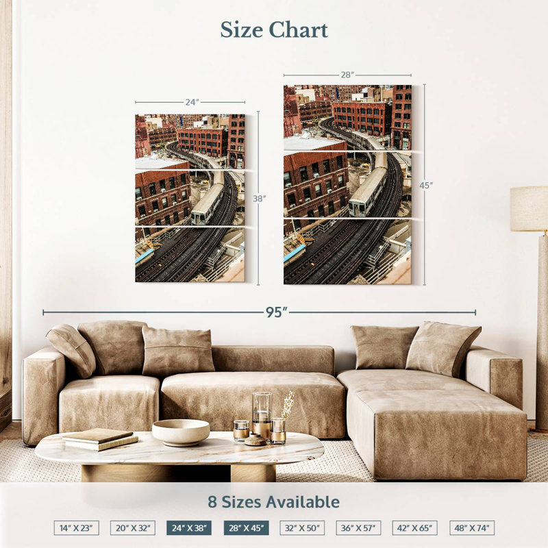 Sireci Chicago Train, 38" H x 24" W