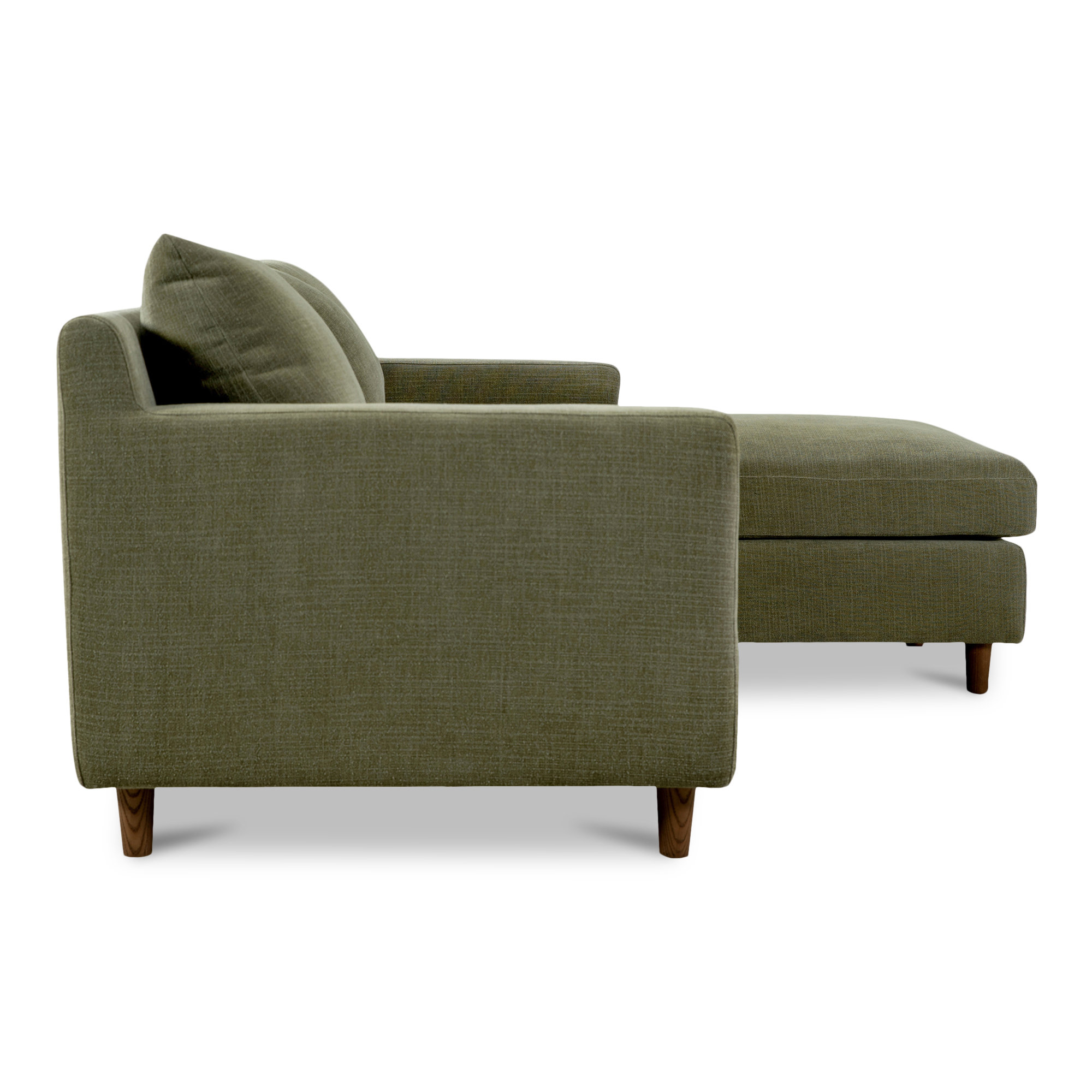 Alania  2 - Piece Upholstered Chaise Sectional, Olive Green Crypton® Chenille, Right Hand Facing