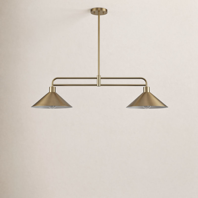 Fayra Industrial Linear Pendant, Antique Gold