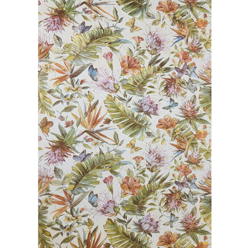 Papier peint métallique Annek Floral Tropical