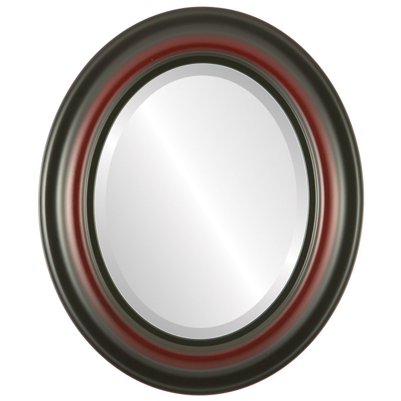 Woking Oval Mirror, 21" x 17", Rosewood